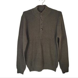 New ALESBURY Olive Henley Mock Neck Sweater Size M